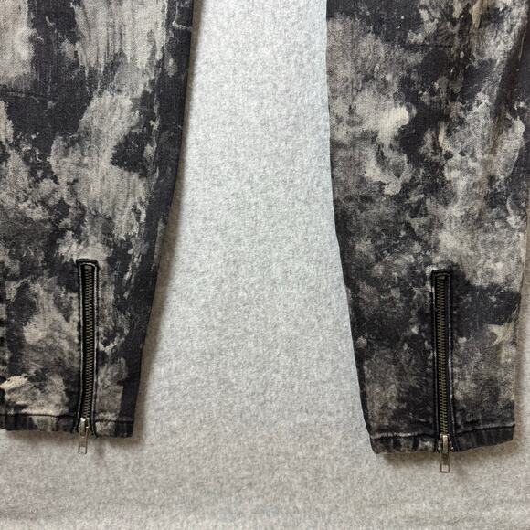 Guess Cargo Jeans Women’s 29 Thrashed Emo Punk Biker Stretch Ankle Zippers - Picture 7 of 16